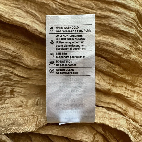 NWT Vince Sun Khaki Textured Short Sleeve Midi Dress Size Medium - Picture 13 of 13